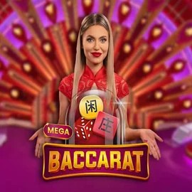 Mega Baccarat by Pragmatic Play, showcased at labratsgonewild.com – game logo