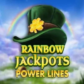 Rainbow Jackpots Power Lines online game logo by Red Tiger Gaming on labratsgonewild.com
